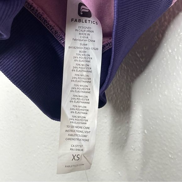 Fabletics Pink Swirl Eliza Seamless Sports Bra - Picture 8 of 9